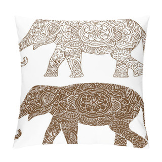 Personality  Indian Elephant Patterns Pillow Covers