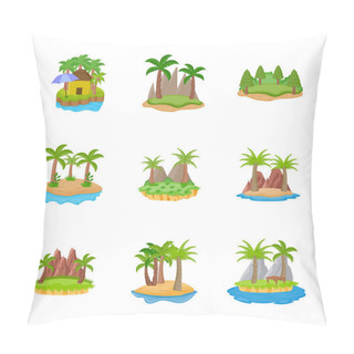 Personality  Different Islands Flat Icons  Pillow Covers