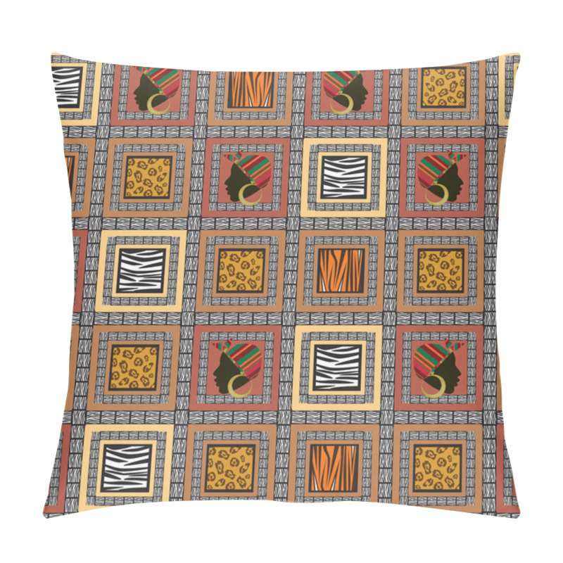 Personality  African motives background pillow covers