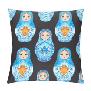 Personality  Matryoshka Seamless Pattern Pillow Covers