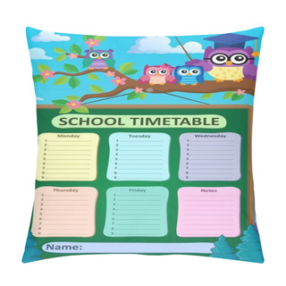 Personality  Weekly School Timetable Subject 6 Pillow Covers