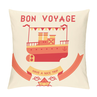 Personality  Cruise Ship Composition Pillow Covers