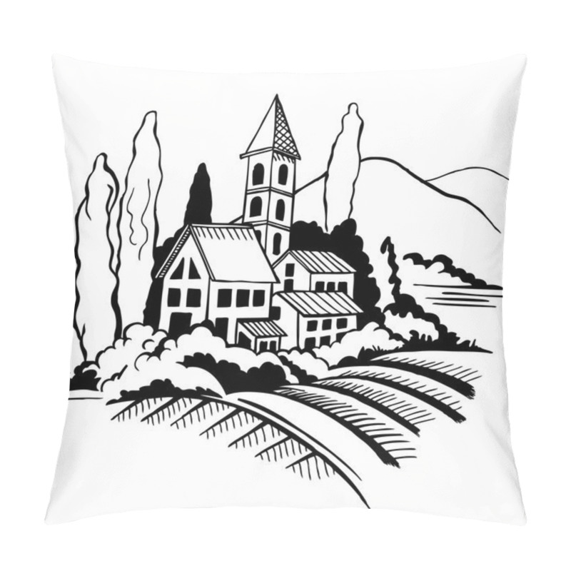 Personality  house  mountains pillow covers