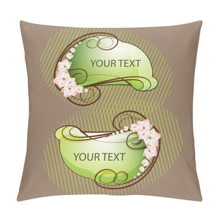 Personality  Card With Stylized Flowers And Text - Vector Illustration Pillow Covers