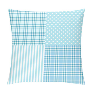 Personality  Blue Seamless Patterns Pillow Covers