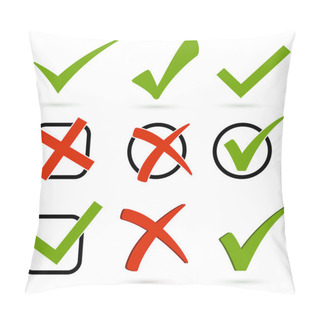 Personality  Set Of Checks And Crosses Pillow Covers
