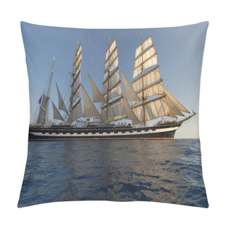 Personality  Sailing Ship At Sunset Pillow Covers