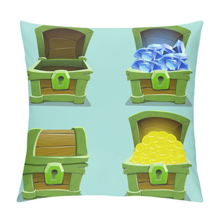 Personality  Chest Set For Game Interface. Pillow Covers