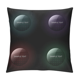 Personality  Set Of Web Color Round Buttons. Vector Illustration. Eps10. Pillow Covers