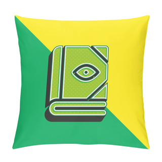 Personality  Book Green And Yellow Modern 3d Vector Icon Logo Pillow Covers