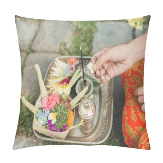 Personality  Daily Offerings Canang Sari Made By Balinese Hindus To Thank The Pillow Covers