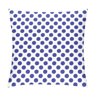 Personality  Seamless Vector Blue Polka Dots Pattern On White Background Pillow Covers