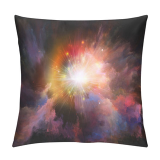 Personality  Color Flow Series. Backdrop Of Streams Of Digital Paint On The Subject Of Music, Creativity, Imagination, Art And Design Pillow Covers