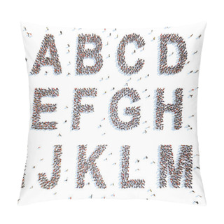 Personality  Alphabet With People Pillow Covers