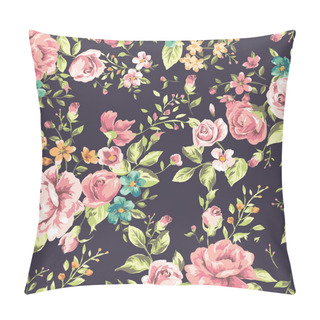 Personality  Classic Wallpaper Vintage Flower Pattern Background Pillow Covers