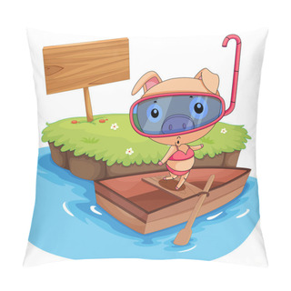 Personality  Pig And Boat Pillow Covers