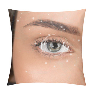Personality  Woman With Beautiful Eye Pillow Covers