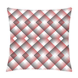 Personality  Vector Black And White Woven Background. British Plaid Ornament Pillow Covers