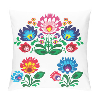Personality  Polish Floral Folk Embroidery Pattern Pillow Covers