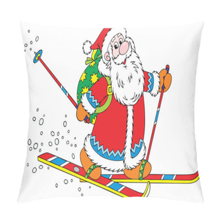 Personality  Santa Claus Skier Pillow Covers