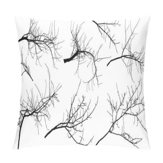 Personality  Bare Branches Different Trees (apple Tree, Chestnut, Cherry Tree, Poplar And Etc.), Set. Vector Illustration. Pillow Covers