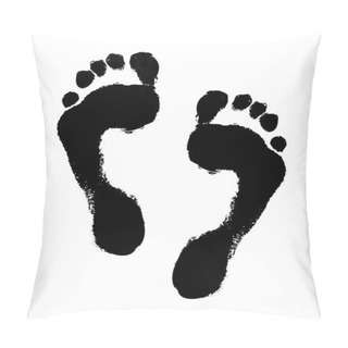 Personality  Texture Of Human Footprint Pillow Covers