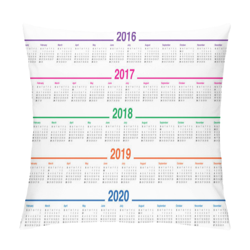 Personality  Calendar 2016 2017 2018 2019 2020 pillow covers