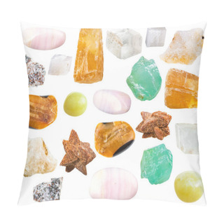 Personality  Various Natural Mineral Decorative Calcite Stones Pillow Covers