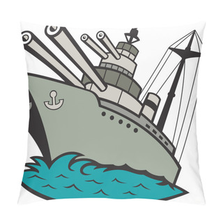 Personality  World War Two Battleship Cartoon Pillow Covers