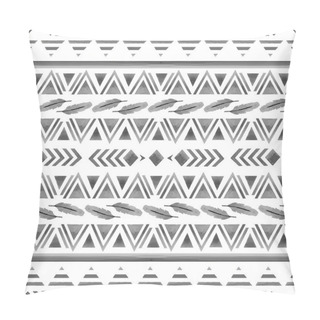 Personality  Ethnic Seamless Pattern. Geometrical Watercolor Print Pillow Covers