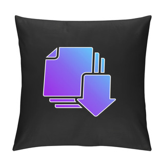 Personality  Arrow Blue Gradient Vector Icon Pillow Covers