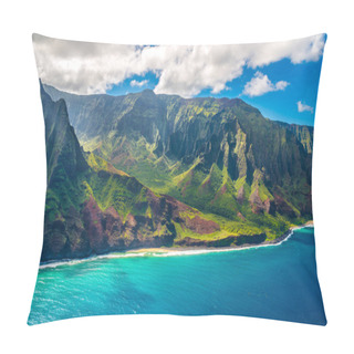 Personality  View On Na Pali Coast On Kauai Island On Hawaii Pillow Covers