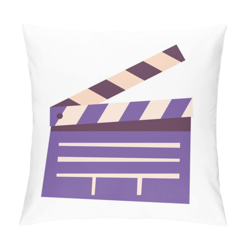 Personality  Production Movie Clapperboard Isolated Icon Pillow Covers
