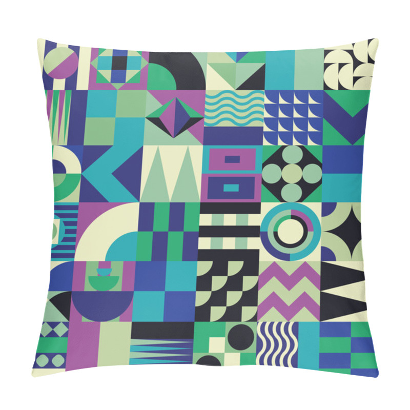 Personality  Geometric mosaic seamless pattern pillow covers