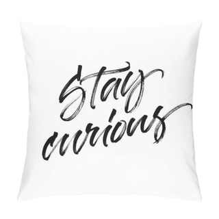 Personality  Inspirational Quote Stay Curious Pillow Covers