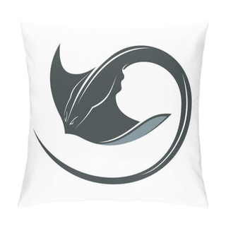 Personality  Swimming Manta Ray Pillow Covers