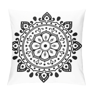 Personality  Ethnic Mandala Ornament. Arabic, Pakistan, Moroccan, Turkish, Indian, Spain Motifs Pillow Covers