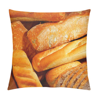 Personality  Fresh Baked Bread Background Pillow Covers