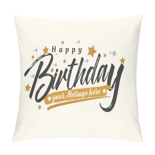 Personality  Vintage Happy Birthday Greeting Card Pillow Covers