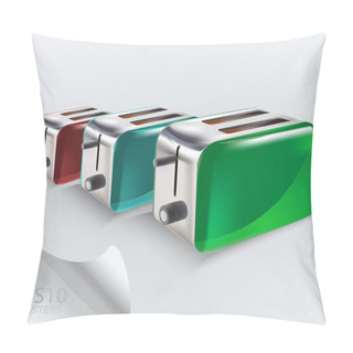 Personality  Realistic Vector Toaster Collection Pillow Covers