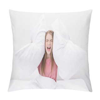 Personality  Yelling Woman With Insomnia Pillow Covers