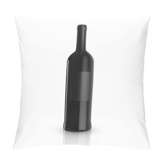 Personality  Wine Bottle On White Background Isolated. Vector Pillow Covers