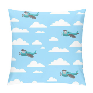 Personality  Plane Seamless Pattern Pillow Covers