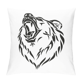 Personality  Grizzly Bear Head Pillow Covers