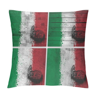 Personality  Italian Flag Collage Pillow Covers