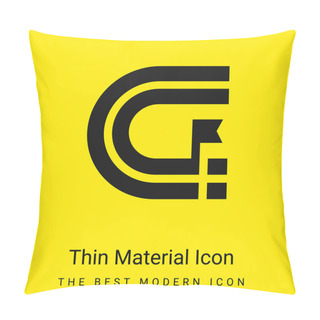 Personality  Athletics Track Minimal Bright Yellow Material Icon Pillow Covers