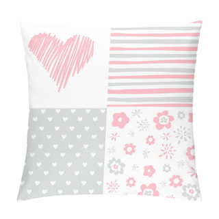 Personality  Set Of Pink Hearts Pillow Covers
