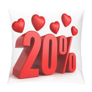 Personality  20 Percent With Hearts Pillow Covers
