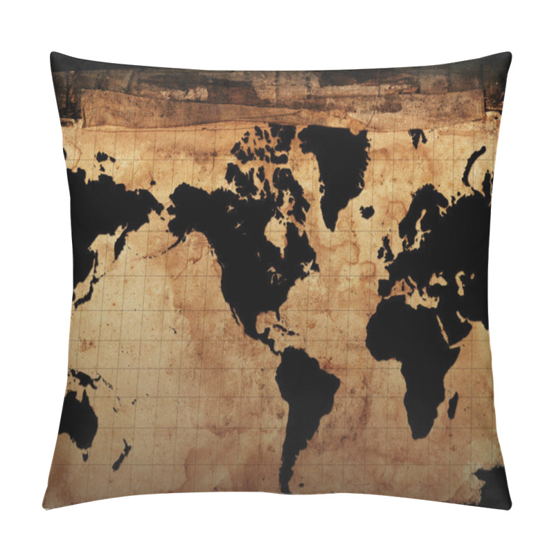 Personality  Antique Map of the World pillow covers