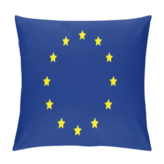Personality  European Flag. Union Of Europe Symbol. Blue Flag With Circle Stars. Official Europe Sign. Pillow Covers